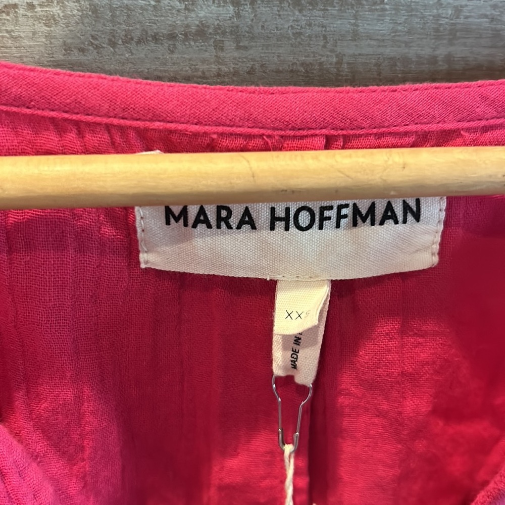 NWT Mara Hoffman Chloe pleated cotton-gauze oversized midi dress  XXS-M and XS-L - Picture 8 of 9